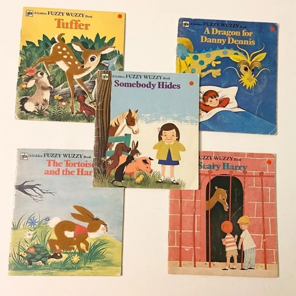 Vintage 1960s Lot of Fuzzy Wuzzy Books Tuffer Scary Harry Golden Press